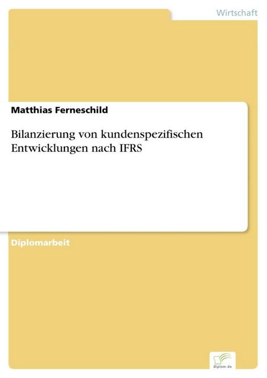 Produktbild: Bilanzierung von kundenspezifischen Entwicklungen nach IFRS