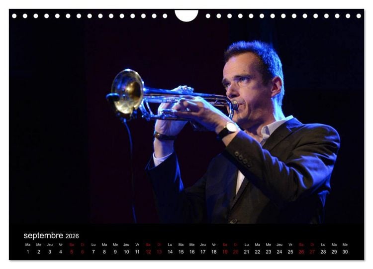 Produktbild: Jazz Trompettes (Calendrier mural 2026 DIN A4 vertical), CALVENDO calendrier mensuel