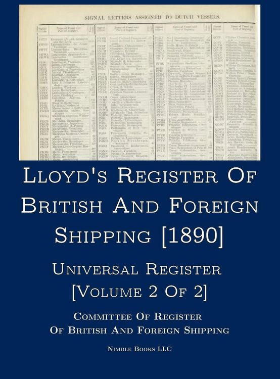 Produktbild: Lloyd's Register of British and Foreign Shipping [1890]