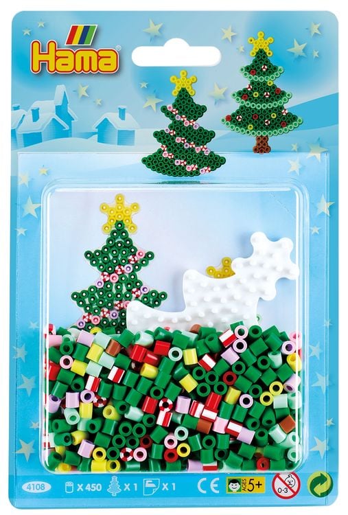 Produktbild: Hama 4108 - Weihnachtsbaum, Bügelperlen midi, 450 Stück