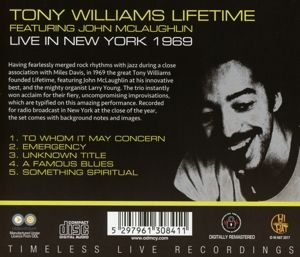 Produktbild: Tony Williams Lifetime: Live In New York 1969