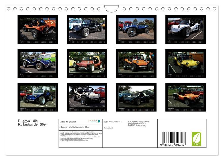 Produktbild: Buggys - die Kultautos der 80er (Wandkalender 2026 DIN A4 quer), CALVENDO Monatskalender