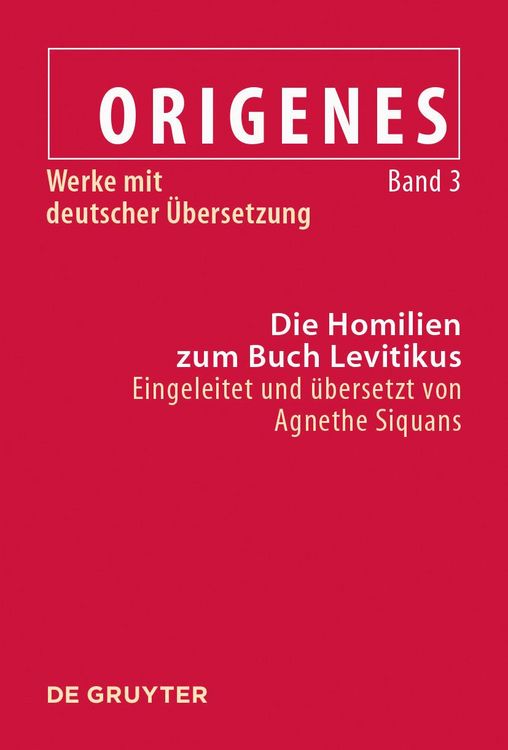 Produktbild: Die Homilien zum Buch Levitikus