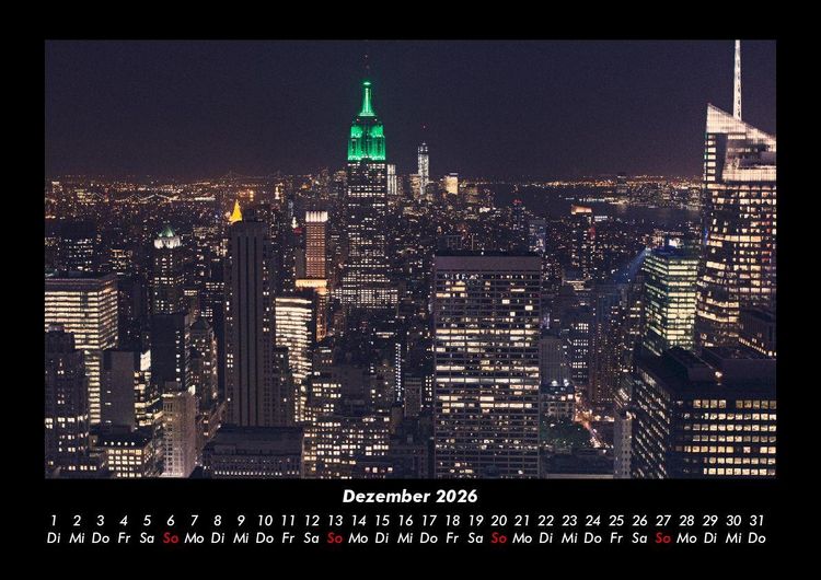 Produktbild: New York 2026 Fotokalender DIN A3