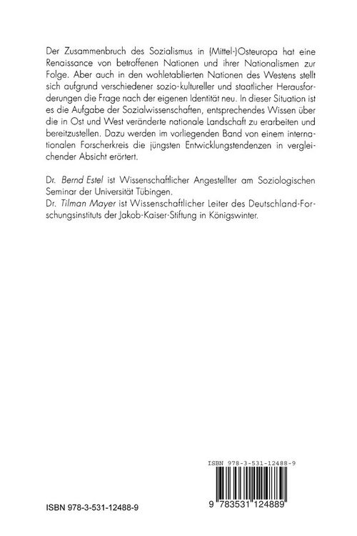 Produktbild: Das Prinzip Nation in modernen Gesellschaften