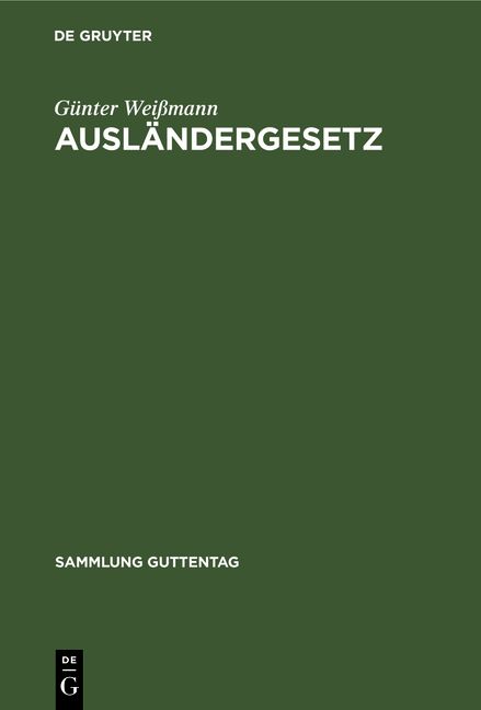 Produktbild: Ausl&auml;ndergesetz