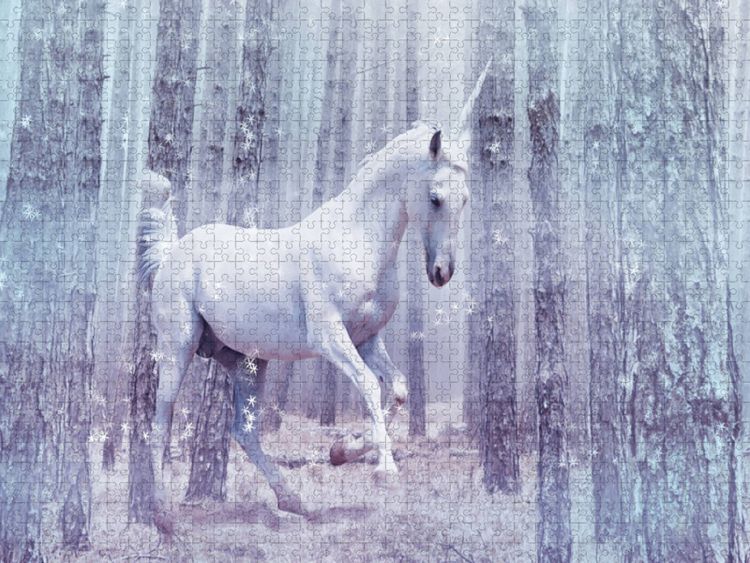 Produktbild: CALVENDO Puzzle Einhorn | 1000 Teile Lege-Gr&ouml;&szlig;e 64x48cm Foto-Puzzle f&uuml;r gl&uuml;ckliche Stunden