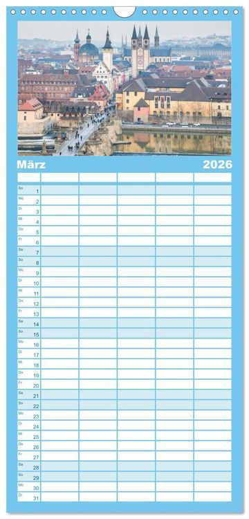 Produktbild: Familienplaner 2026 - Dahoam in Bayern mit 5 Spalten (Wandkalender, 21 x 45 cm) CALVENDO