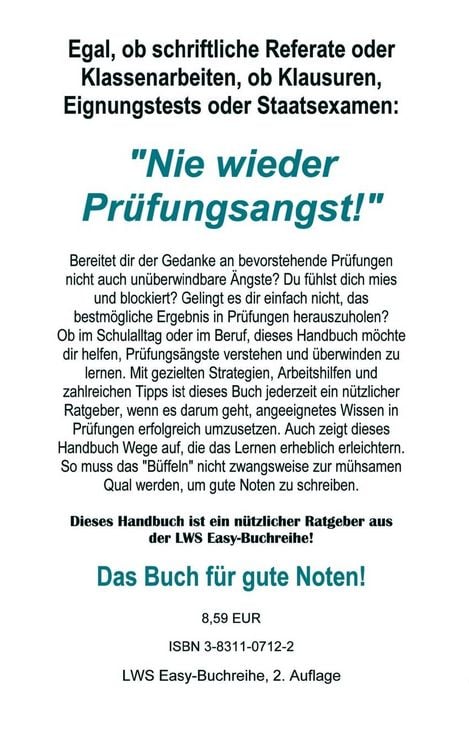 Produktbild: Klausuren und Pr&uuml;fungen ohne &Auml;ngste schreiben