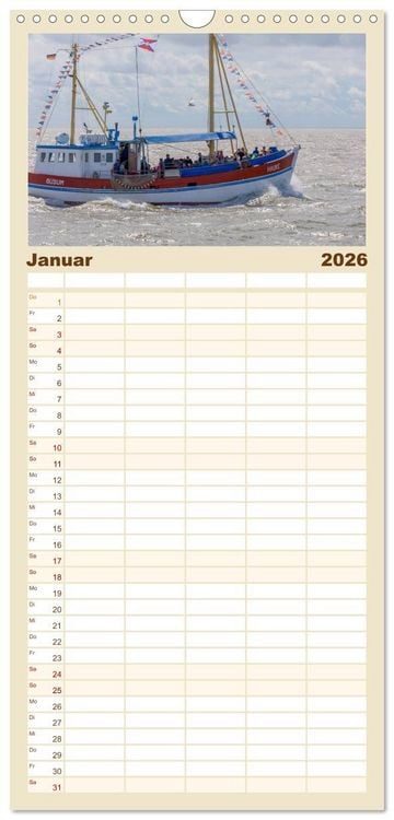 Produktbild: Familienplaner 2026 - B&uuml;sumer Impressionen mit 5 Spalten (Wandkalender, 21 x 45 cm) CALVENDO
