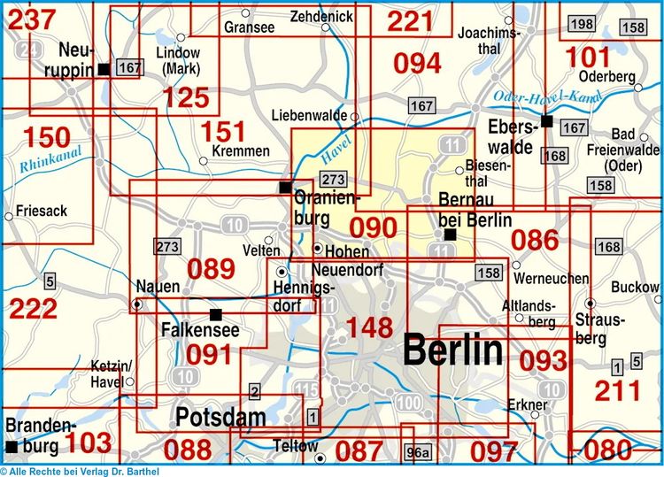 Produktbild: Naturpark Barnim, Wandlitzsee und Umgebung 1 : 35 000. Radwander- und Wanderkarte