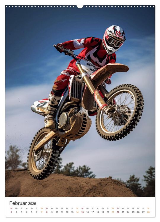 Produktbild: Motocross - Mit Leib und Seele dabei (Wandkalender 2026 DIN A2 hoch), CALVENDO Monatskalender