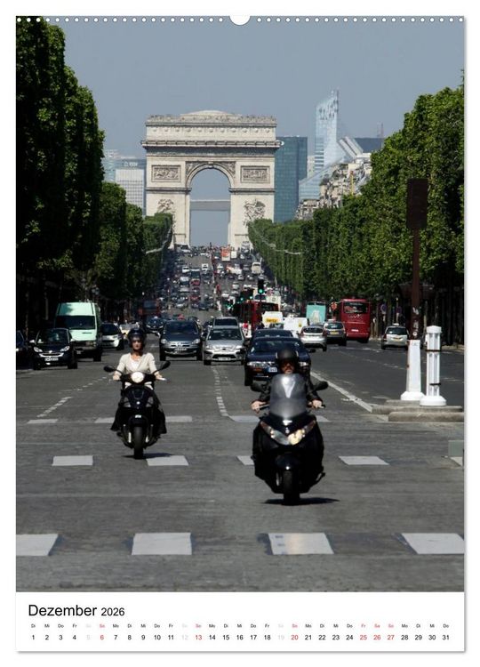 Produktbild: Unterwegs in Paris (hochwertiger Premium Wandkalender 2026 DIN A2 hoch), Kunstdruck in Hochglanz