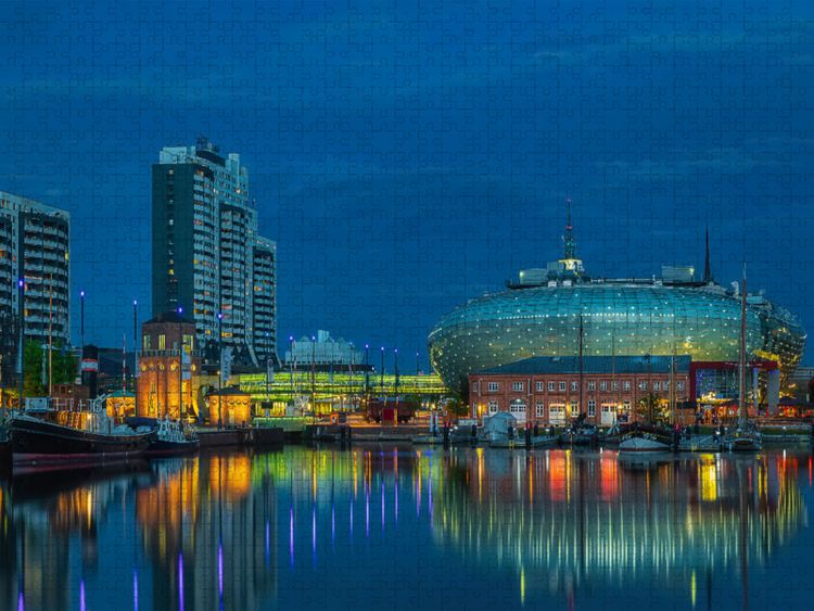 Produktbild: CALVENDO Puzzle Panorma Havenwelten - Bremerhaven | 1000 Teile Lege-Gr&ouml;&szlig;e 64x48cm Foto-Puzzle f&uuml;r gl&uuml;ckliche Stunden