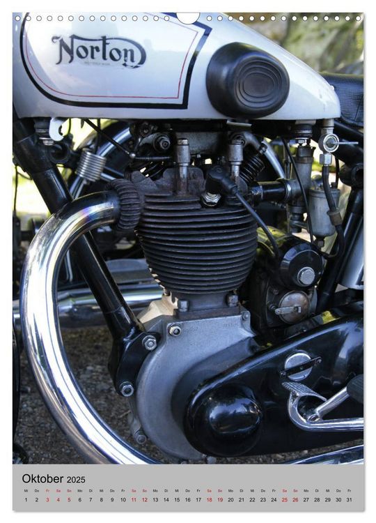 Produktbild: Motorrad Oldtimer - Motoransichten (Wandkalender 2025 DIN A3 hoch), CALVENDO Monatskalender