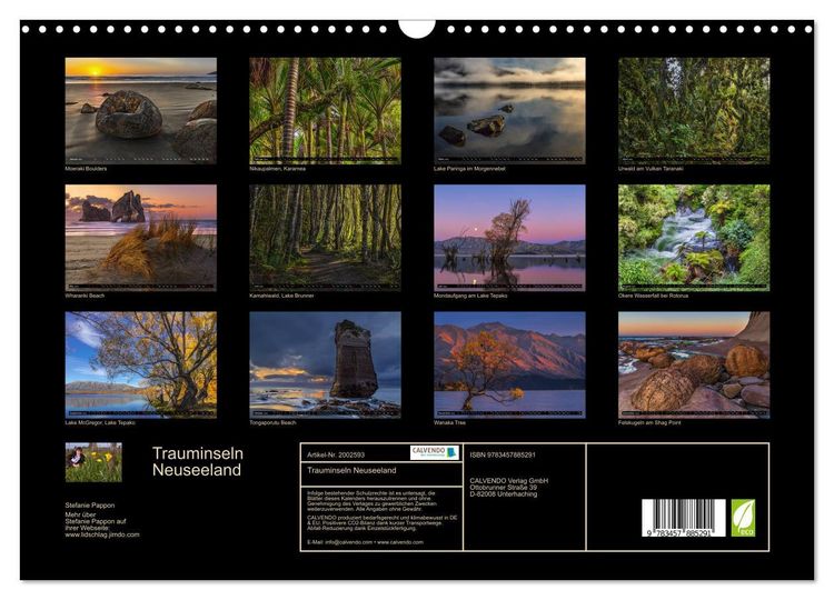Produktbild: Trauminseln Neuseeland (Wandkalender 2026 DIN A3 quer), CALVENDO Monatskalender