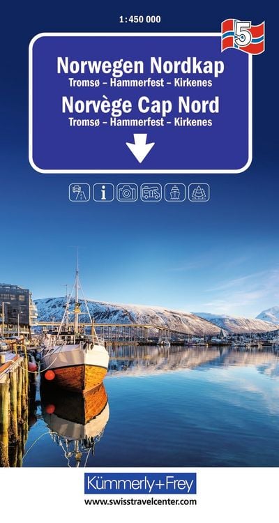 Produktbild: K&uuml;mmerly+Frey Regional-Strassenkarte 5 Norwegen Nordkap 1:450.000
