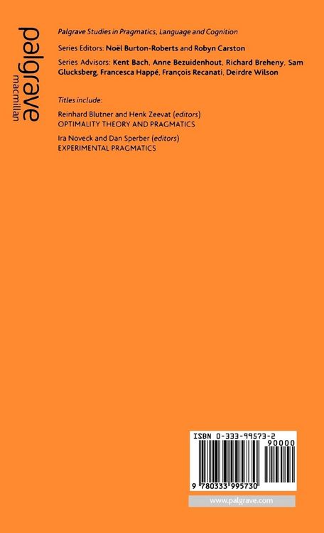 Produktbild: Linguistic Meaning, Truth Conditions and Relevance