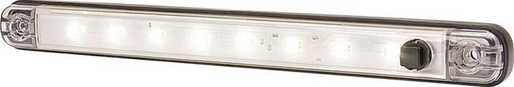 Produktbild: WAS LED Innenraumleuchte 728 SWITCH LW10 LED 12V (B x H x T) 238 x 25 x 10.4mm Schalter