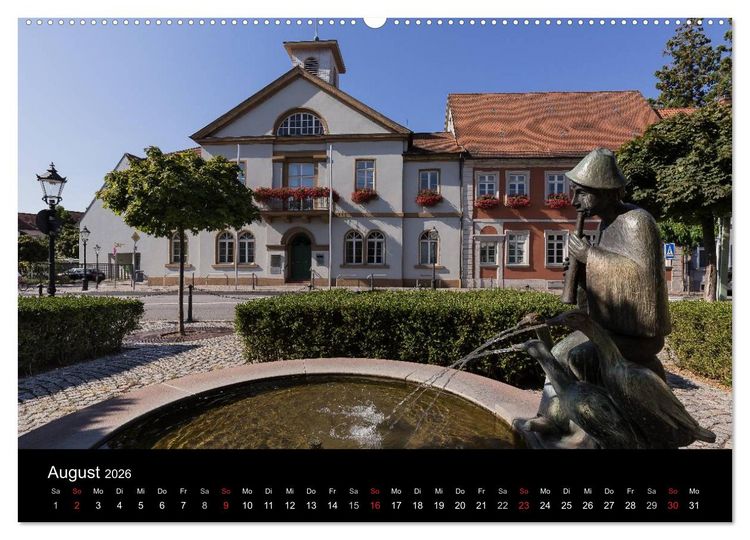 Produktbild: Schwetzingen - Ein Spaziergang durch die Perle der Kurpfalz (hochwertiger Premium Wandkalender 2026 DIN A2 quer), Kunstdruck in Hochglanz