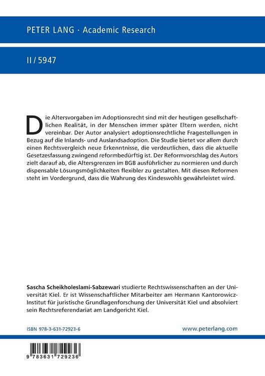 Produktbild: Altersgrenzen und Altersabstand zwischen Annehmenden und Anzunehmenden bei der Adoption