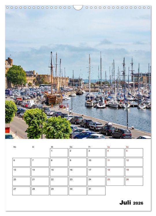 Produktbild: Saint Malo - Reiseplaner (Wandkalender 2026 DIN A3 hoch), CALVENDO Monatskalender