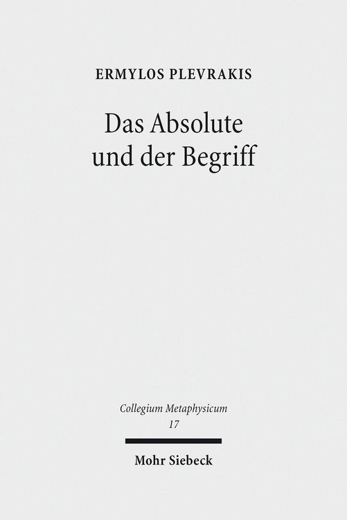 Produktbild: Das Absolute und der Begriff