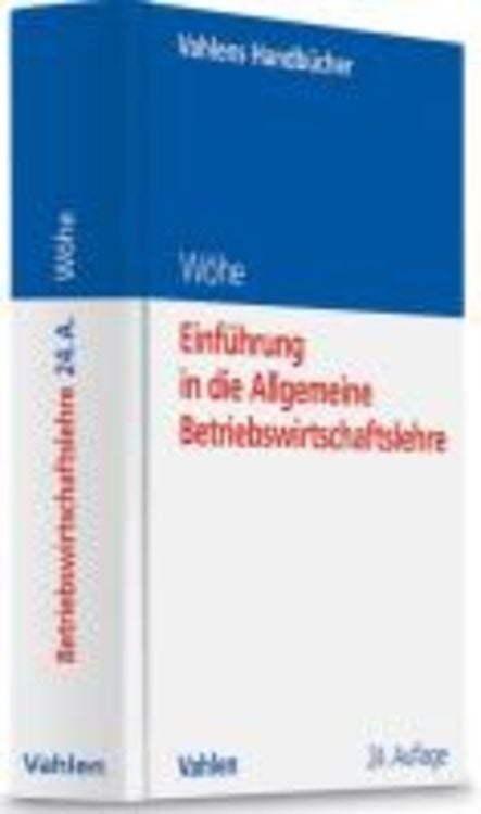 Produktbild: Einführung in die Allgemeine Betriebswirtschaftslehre