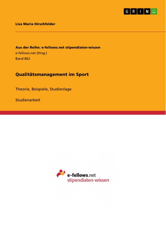 Produktbild: Qualit&auml;tsmanagement im Sport