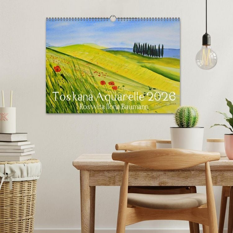 Produktbild: Toskana Aquarelle (Wandkalender 2026 DIN A3 quer), CALVENDO Monatskalender