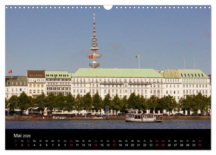 Produktbild: Hansestadt Hamburg (Wandkalender 2026 DIN A3 quer), CALVENDO Monatskalender