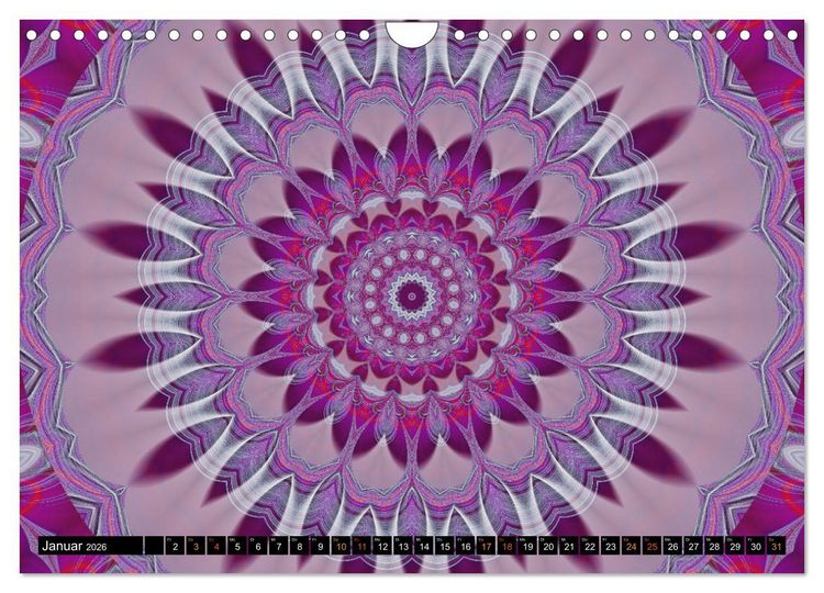 Produktbild: Energie - Mandalas, Spiritualit&auml;t durch die Farbe Lila (Wandkalender 2026 DIN A4 quer), CALVENDO Monatskalender