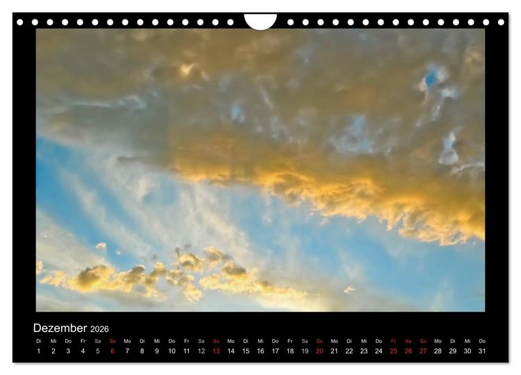 Produktbild: Wolkenbilder (Wandkalender 2026 DIN A4 quer), CALVENDO Monatskalender