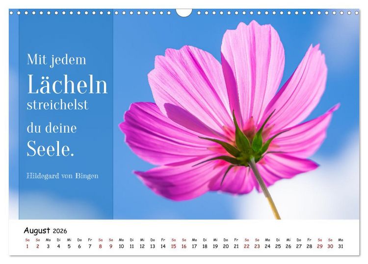 Produktbild: Lebensweisheiten, motivierende Spr&uuml;che und kluge Zitate mit Bildern der Natur (Wandkalender 2026 DIN A3 quer), CALVENDO Monatskalender