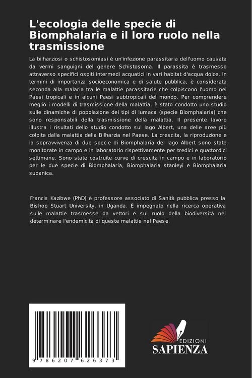 Produktbild: L'ecologia delle specie di Biomphalaria e il loro ruolo nella trasmissione