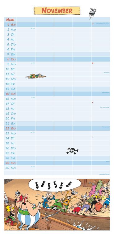 Produktbild: Asterix 2026 Familienplaner - Familien-Timer - Termin-Planer - Kids - Kinder-Kalender - Familien-Kalender - 22x45