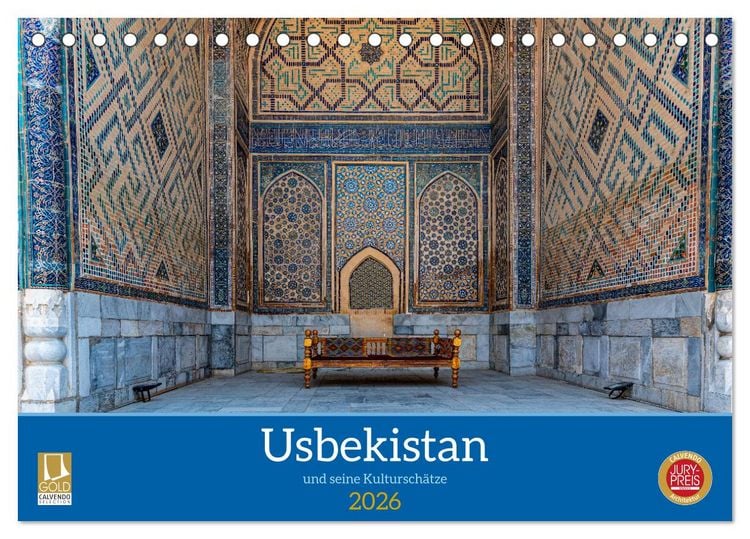 Produktbild: Usbekistan und seine Kultursch&auml;tze (Tischkalender 2026 DIN A5 quer), CALVENDO Monatskalender