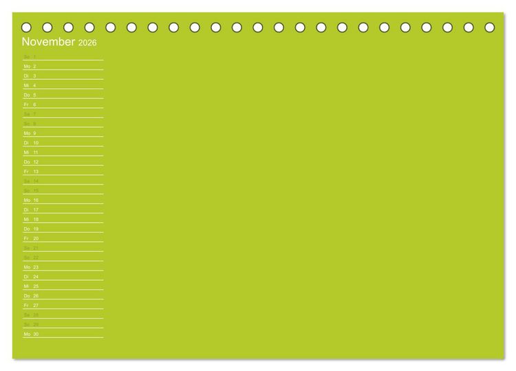 Produktbild: Bastel-Geburtstagskalender gr&uuml;n / Geburtstagskalender (Tischkalender 2026 DIN A5 quer), CALVENDO Monatskalender