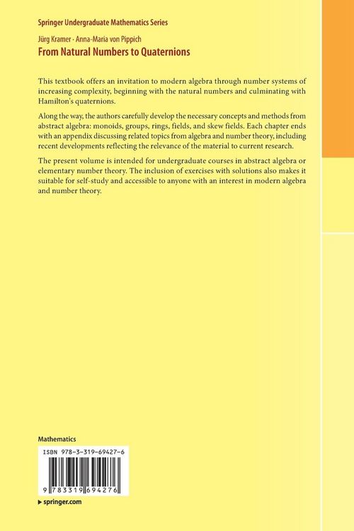 Produktbild: From Natural Numbers to Quaternions