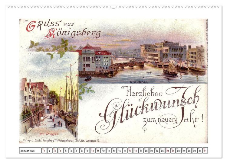 Produktbild: Gruss aus K&ouml;nigsberg (Wandkalender 2026 DIN A2 quer), CALVENDO Monatskalender