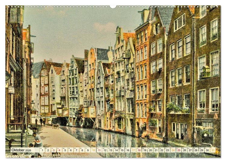 Produktbild: Amsterdam um 1900 (hochwertiger Premium Wandkalender 2026 DIN A2 quer), Kunstdruck in Hochglanz