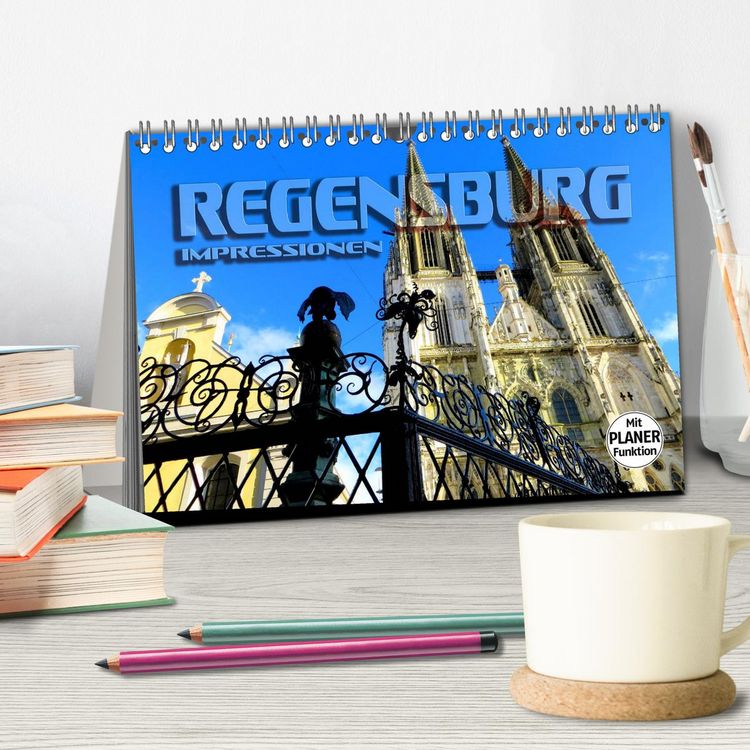 Produktbild: REGENSBURG - Impressionen (Tischkalender 2026 DIN A5 quer), CALVENDO Monatskalender