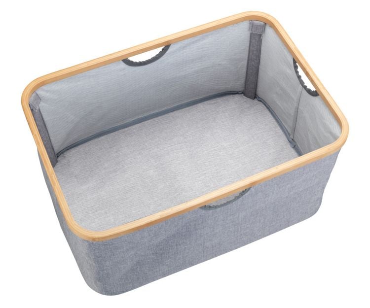 Produktbild: W&auml;schekorb Mod. Bahari aus Bambus, W&auml;schekorb, faltbar, 50 l