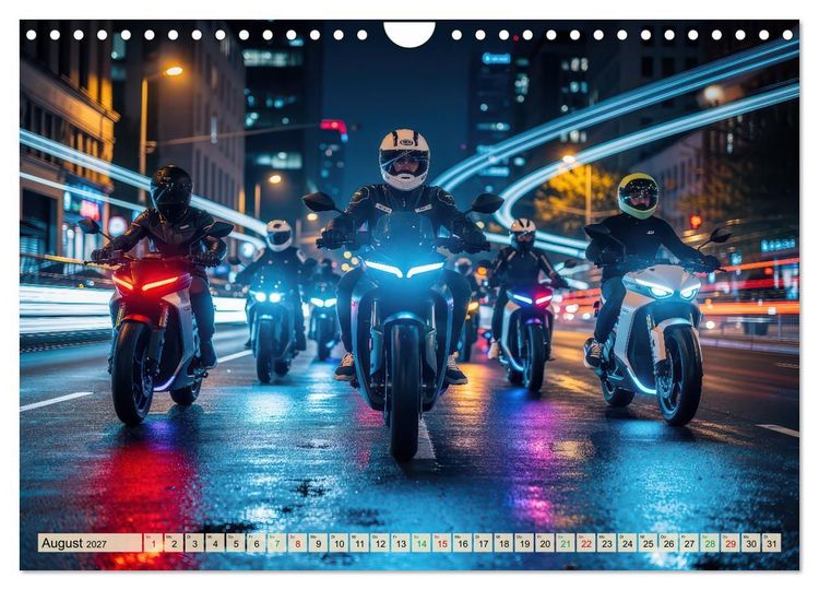 Produktbild: E-Motorrad-Biker (Wandkalender 2027 DIN A4 quer), CALVENDO Monatskalender