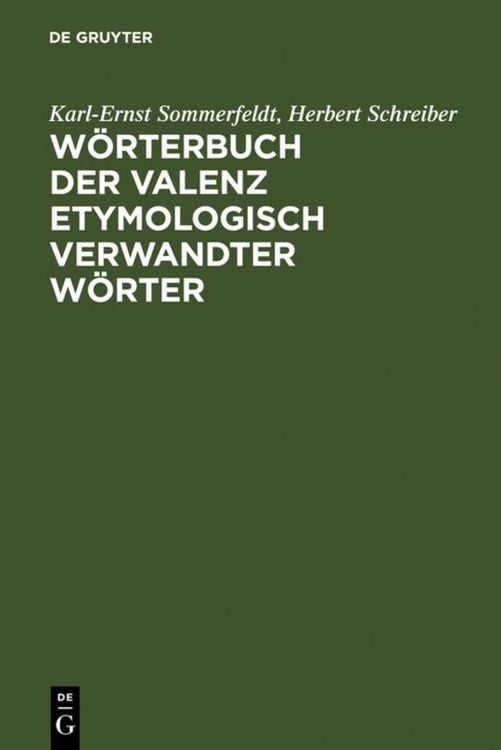Produktbild: W&ouml;rterbuch der Valenz etymologisch verwandter W&ouml;rter