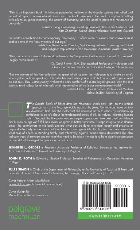Produktbild: The Double Binds of Ethics after the Holocaust