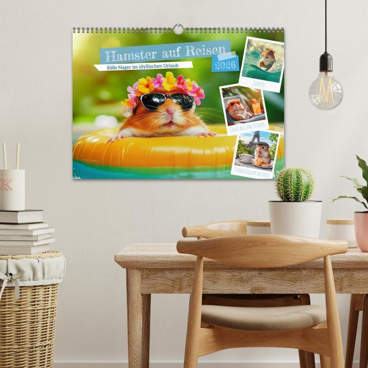 Produktbild: Hamster auf Reisen (Wandkalender 2026 DIN A3 quer), CALVENDO Monatskalender