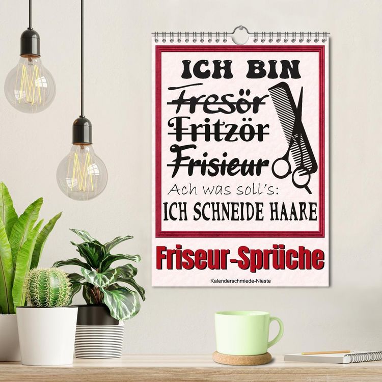 Produktbild: Friseur-Spr&uuml;che (Wandkalender 2026 DIN A4 hoch), CALVENDO Monatskalender