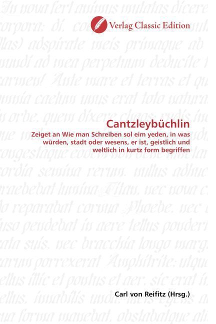 Produktbild: Cantzleyb&uuml;chlin