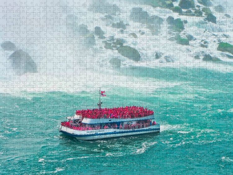 Produktbild: CALVENDO Puzzle Niagaraf&auml;lle - American Falls und Horseshoe Fall | 1000 Teile Lege-Gr&ouml;&szlig;e 64x48cm Foto-Puzzle f&uuml;r gl&uuml;ckliche Stunden